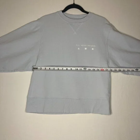 AYR All Year Round The Sweatshirt Crewneck Light Blue Small Classic 100% Cotton - Picture 8 of 12